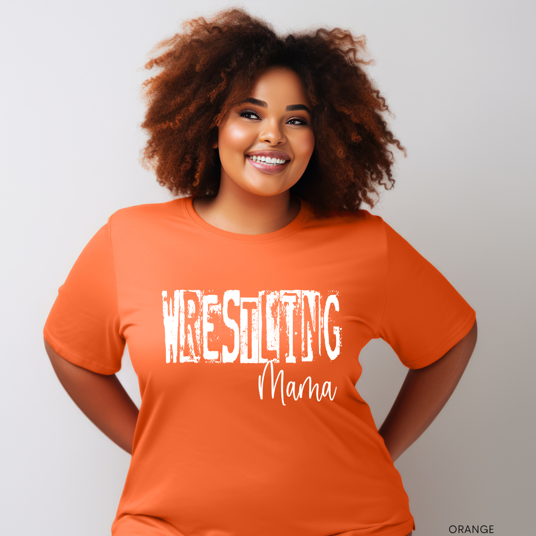 GRUNGE WRESTLING MAMA: Unisex T-SHIRT (your choice of school color)