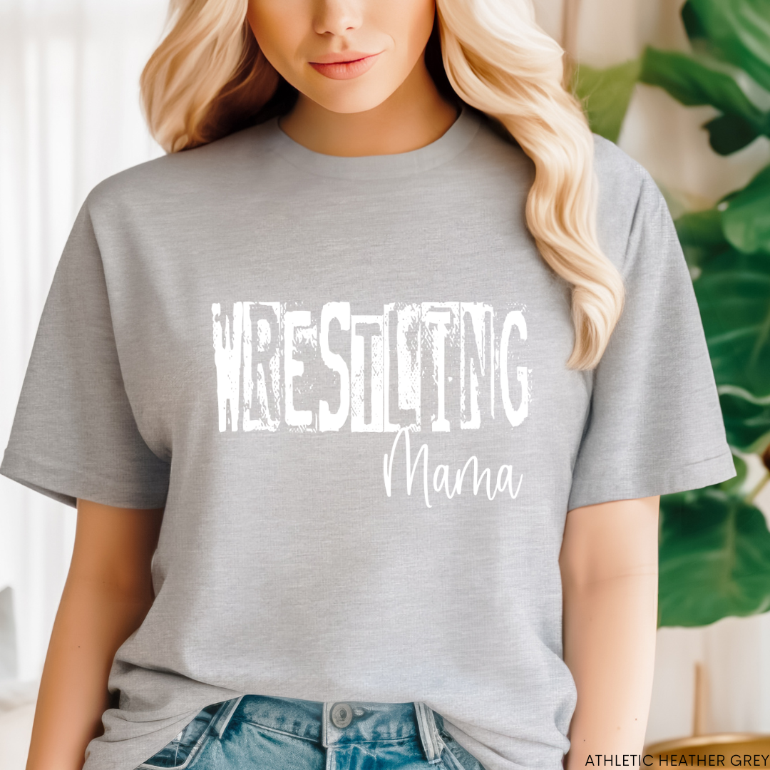 GRUNGE WRESTLING MAMA: Unisex T-SHIRT (your choice of school color)