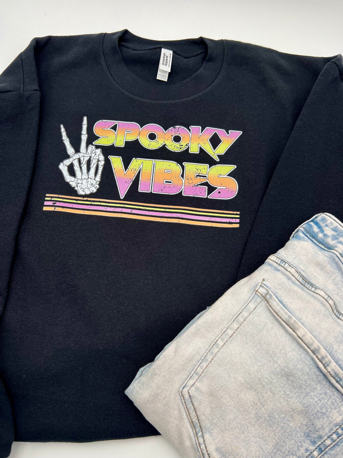 SPOOKY VIBES: Unisex Crewneck in BLACK