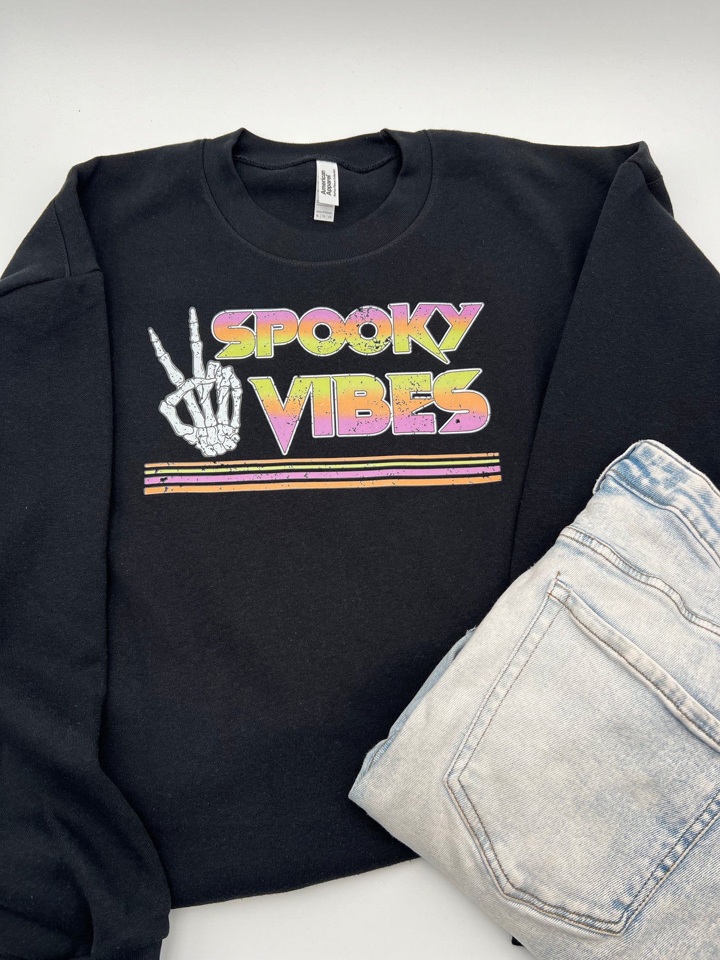 SPOOKY VIBES: Unisex Crewneck in BLACK