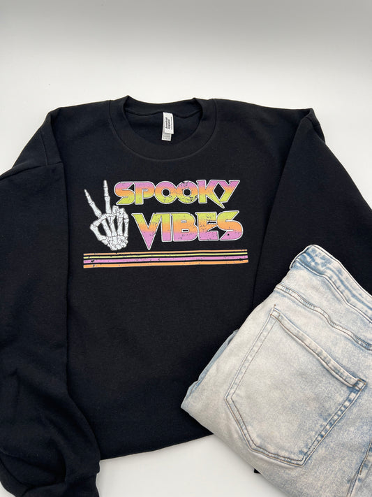 SPOOKY VIBES: Unisex Crewneck in BLACK